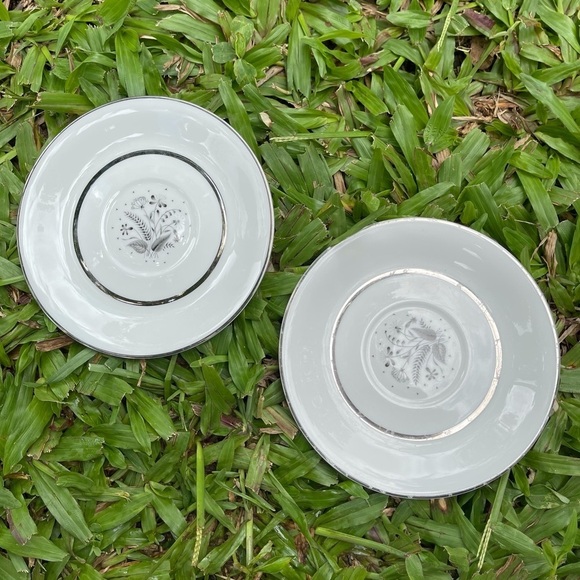 Vintage Carlton Fine China Saucers Set of 2 - Picture 1 of 10